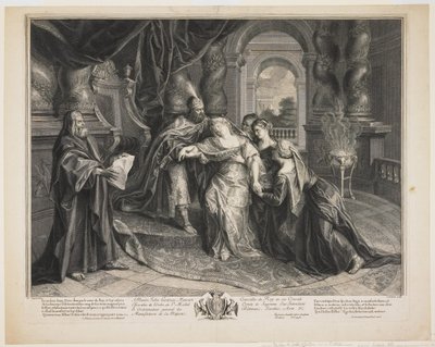 Esther before Ahasuerus, c.1705 by Gérard Audran